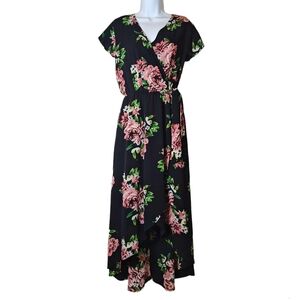 Scobe High-low Asymmetrical Midi Maxi Wrap Dress